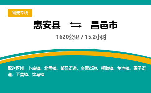 惠安县到昌邑市物流专线，集约化一站式货运模式