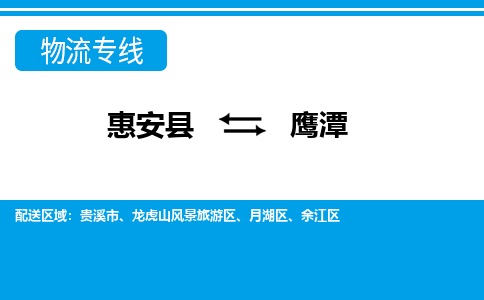 惠安县到鹰潭物流专线，门到门配送鹰潭无盲区