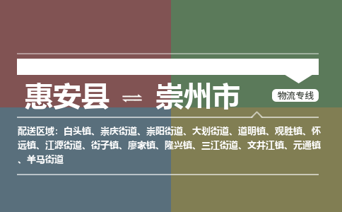 惠安县到崇州市物流专线，集约化一站式货运模式