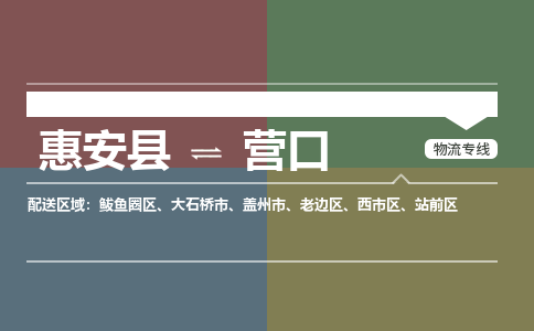 惠安县至营口物流搬家公司 惠安县至营口物流行李托运