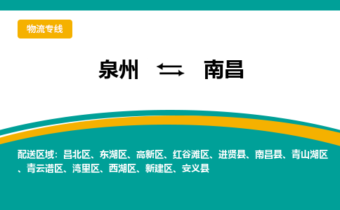 物流时效和价格参考 泉州至南昌点到点物流专线