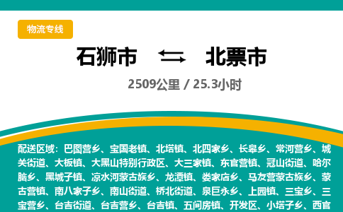 石狮市到北票市物流专线，集约化一站式货运模式