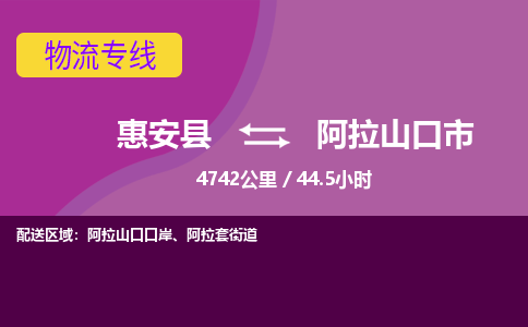 惠安县到阿拉山口市物流专线，集约化一站式货运模式