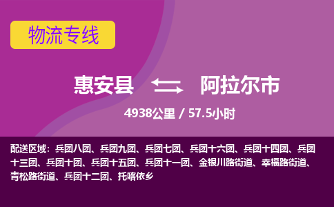 惠安县到阿拉尔市物流专线，集约化一站式货运模式