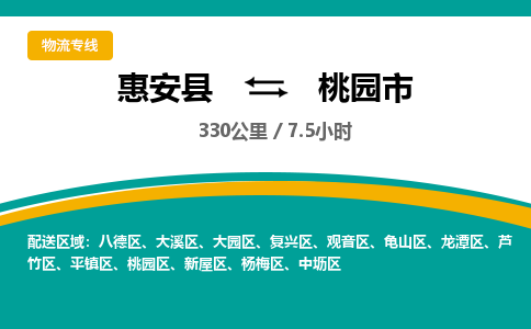 惠安县到桃园市物流专线，集约化一站式货运模式